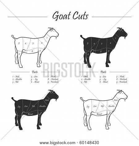 Goat cut scheme - b&w