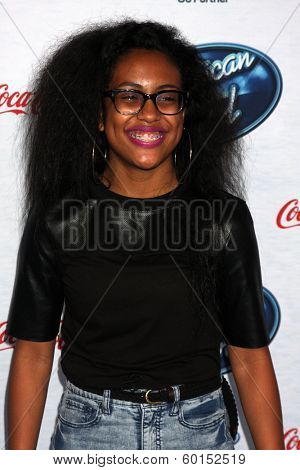 LOS ANGELES - FEB 20:  Malaya Watson at the American Idol 13 Finalists Party at Fig & Olive on February 20, 2014 in West Hollywood, CA