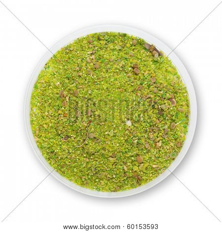 Heap ground Svanuri marili isolated on white background
