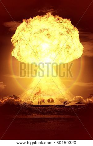 An image of a nuclear bomb explosion