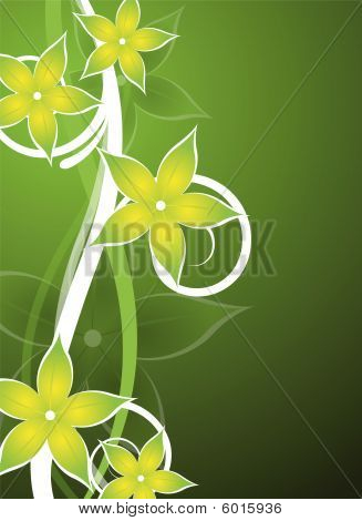 Zelený květinový Design