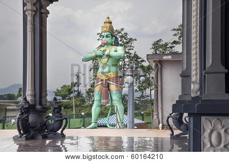 Hanuman Statue At Hindu Temple