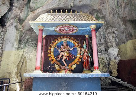 Shrine With Statue Of Hindu God Shiva Nataraja