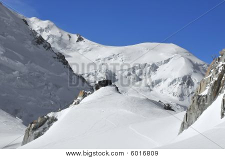 Berghütte am Gletscher
