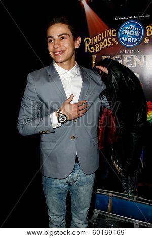 NEW YORK-FEB 20: Actor Jake T. Austin attends Ringling Bros. and Barnum & Bailey presents 'Legends' at Barclays Center on February 20, 2014 in Brooklyn, NY.
