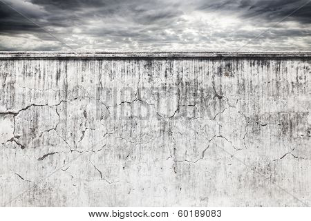 Wall And Dark Sky Background