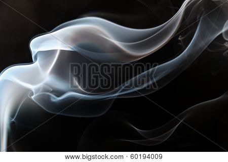 Smoke on black