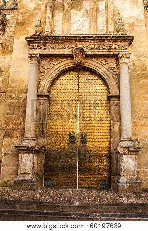 Detail Of The Decoration Of One Of The Many Doors That Can Be Found In The Mosque Of Cordoba - Spain