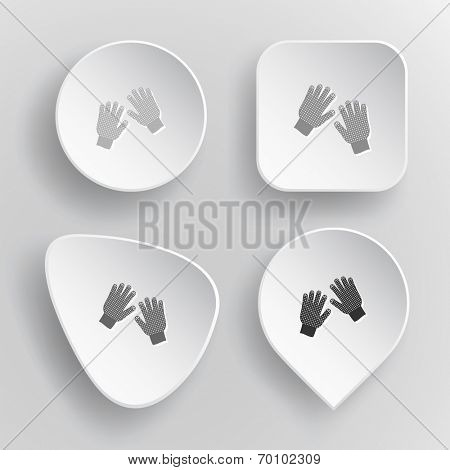 Gauntlets. White flat raster buttons on gray background.