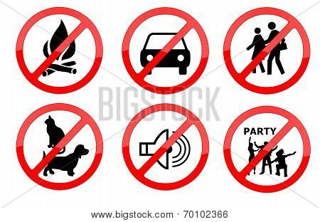 Do Not Signs Set