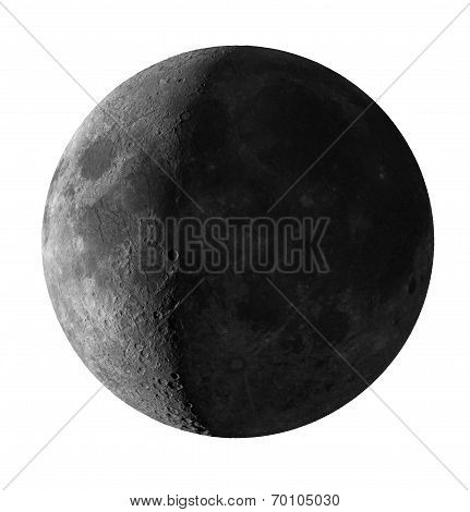 Crescent Moon Isolated With Clipping Path