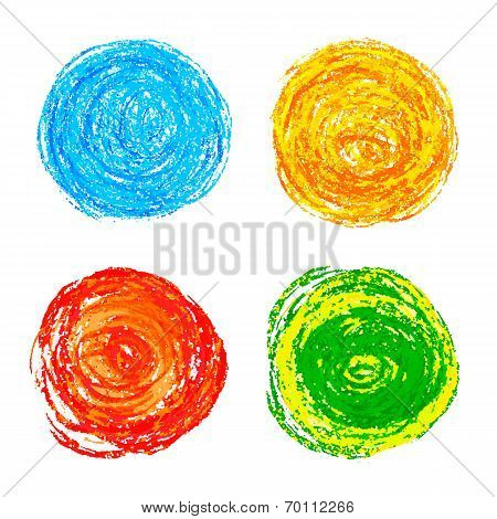 Colorful pencil strokes
