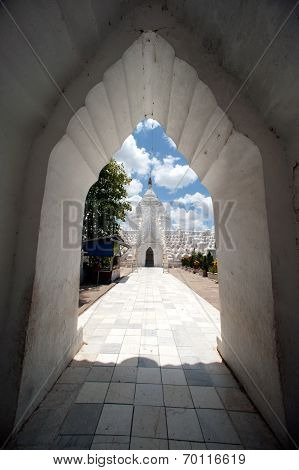 Entrance Gate To Hsinbyume Pagoda In Myanmar.
