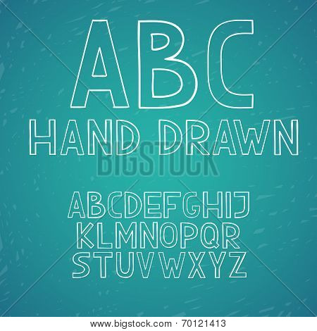 Hand draw doodle abc alphabet vector letters