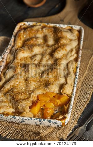 Homemade Flakey Peach Cobbler