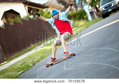 Longboarder Teen