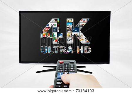 Tv Ultra Hd. 4K Television Resolution Technology