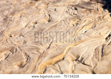Sand Surface With The Relief Formed By Water Currents