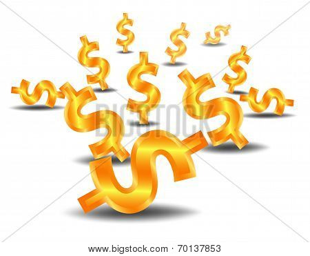 Golden Dollar Vector