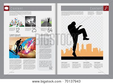 Vector broshure pages. Template. 