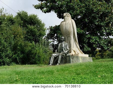 The Statue Of Calouste Gulbenkian Near Gulbenkian Foundation, Lisbon, Portugal