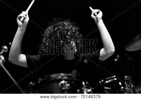 Young Drummer Boy Live On Stage
