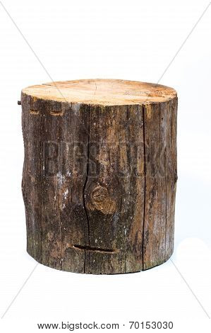 Log Isolated On A White Background
