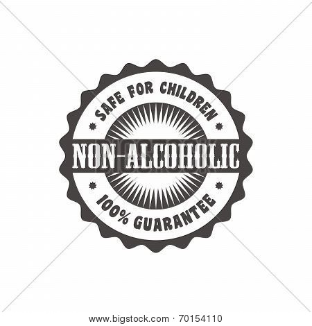 non alcoholic label sticker