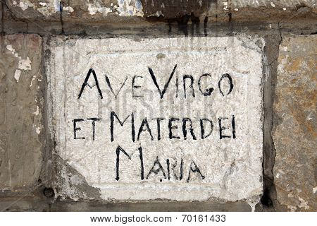 VEPRIC, CROATIA - JUNE 07: Ave Virgo et Martedei Maria, Shrine of Our Lady of Lourdes in Vepric, Croatia, on June 07, 2012.
