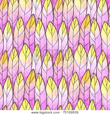 Seamless Background Feather Pattern