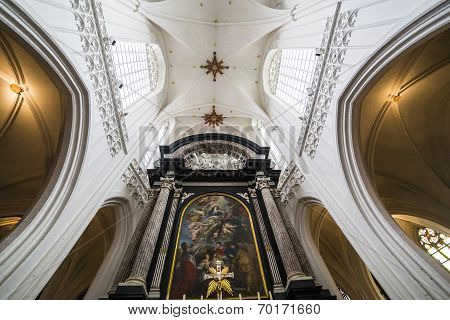 Interiors of Notre dame d'Anvers cathedral, Anvers, Belgium