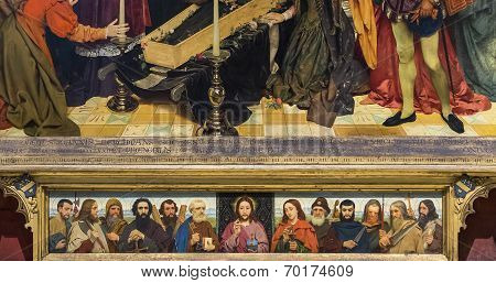 Interiors of Notre dame d'Anvers cathedral, Anvers, Belgium