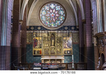 Interiors of Notre dame d'Anvers cathedral, Anvers, Belgium