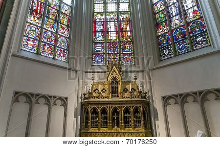 Interiors of Notre dame d'Anvers cathedral, Anvers, Belgium