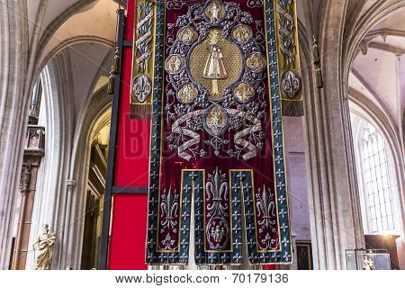 Interiors of Notre dame d'Anvers cathedral, Anvers, Belgium