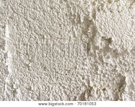 closeup of white stucco wall