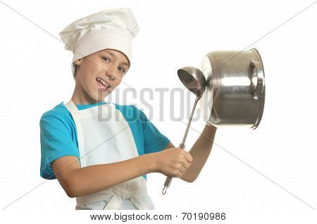 Little kitchen boy