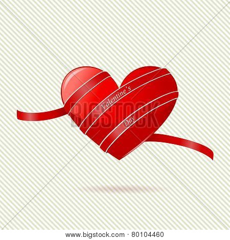 Red heart happy Valentine's Day