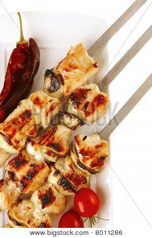 Grillet svinekød Shish Kebab