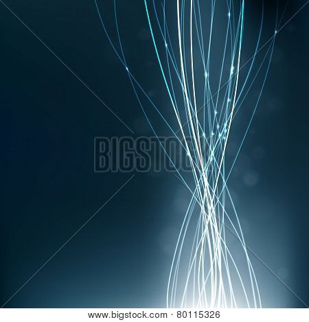 Blue Energy Lines Vector Background