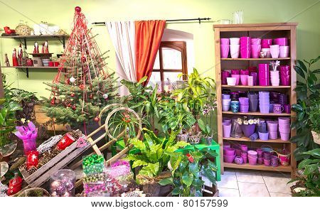 Interior Of Florist Shop