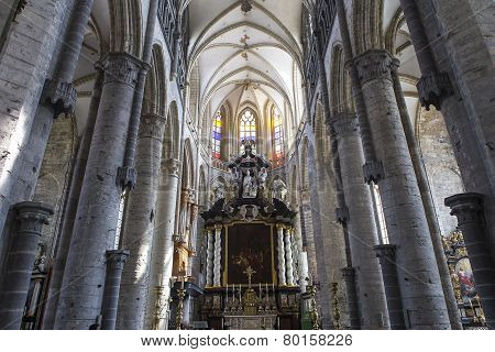 Interiors of Saint Nicholas' Church, Ghent, Belgium