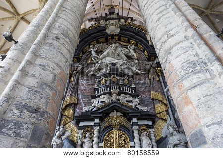 Interiors of Saint Nicholas' Church, Ghent, Belgium
