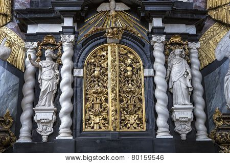 Interiors of Saint Nicholas' Church, Ghent, Belgium