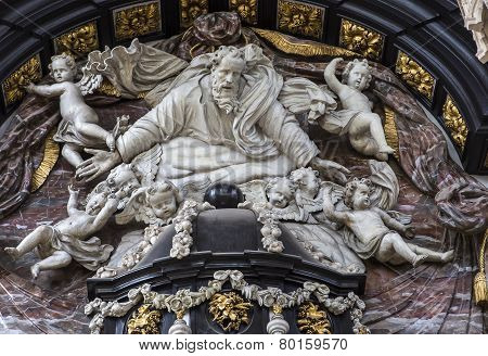 Interiors of Saint Nicholas' Church, Ghent, Belgium