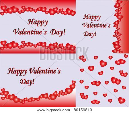 Abstract Valentines Day background with hearts. Place for copy or text