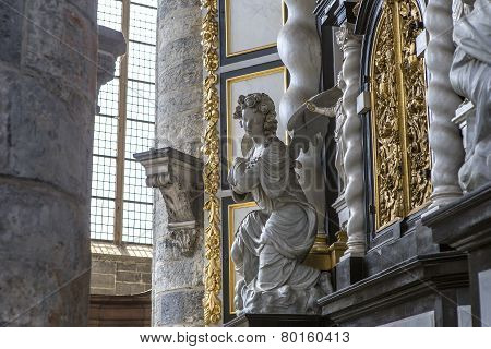 Interiors of Saint Nicholas' Church, Ghent, Belgium