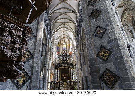 Interiors of Saint Nicholas' Church, Ghent, Belgium