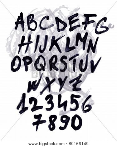 Grunge vector alphabet