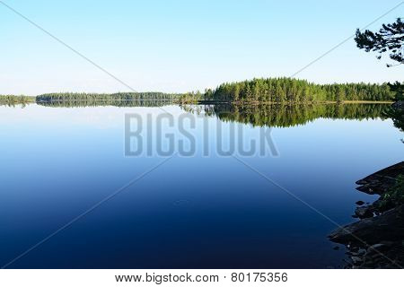 Morning Silence. Lake Engozero, North Karelia, Russia